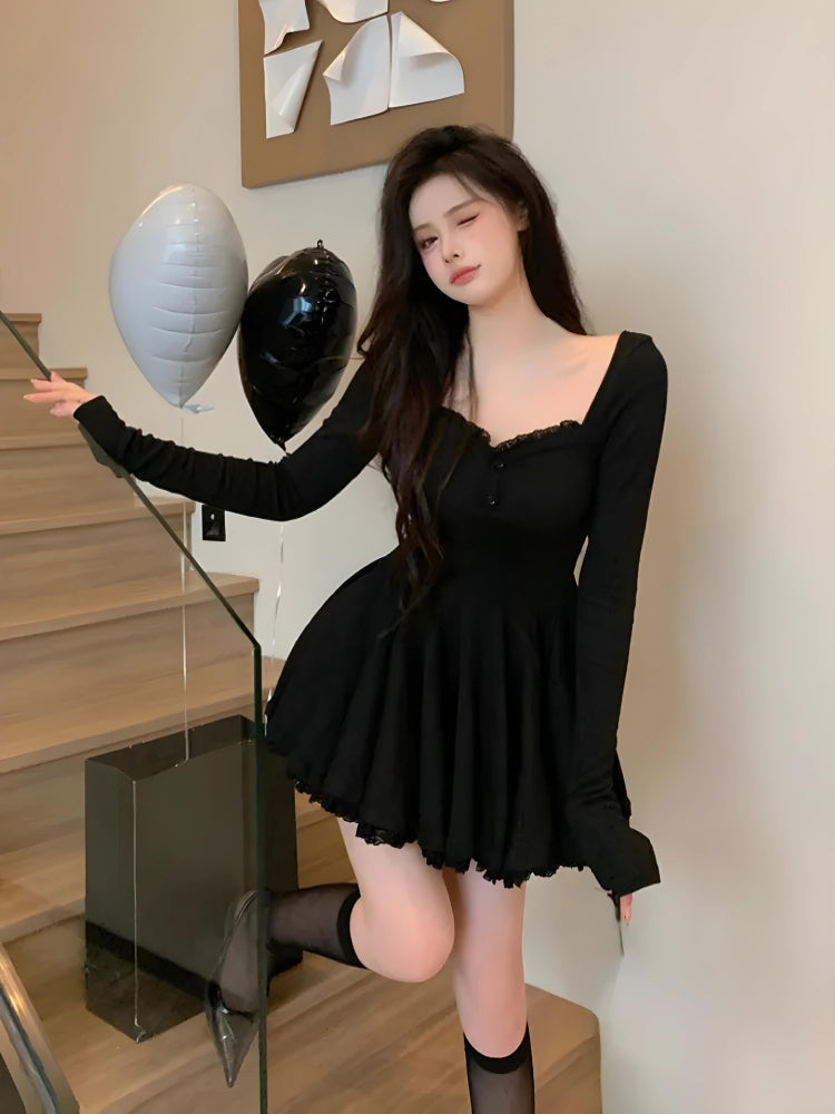 Soft Girl Sweetheart Neckline Mini Dress - KAYSMAR