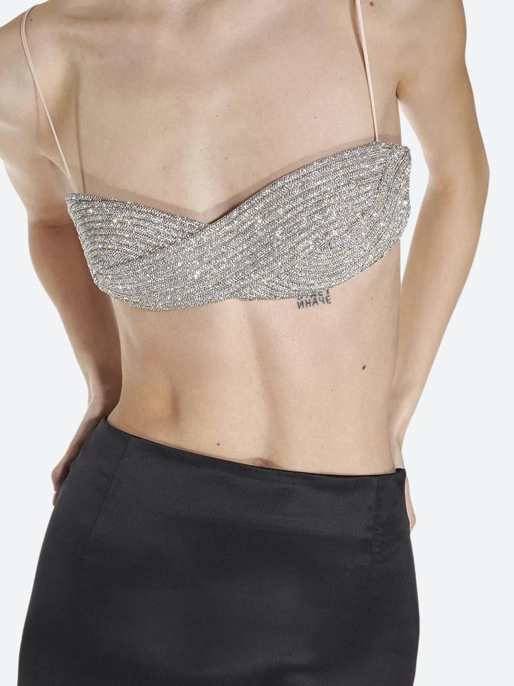 Sparkle Rhinestone Bra Crop Top - KAYSMAR