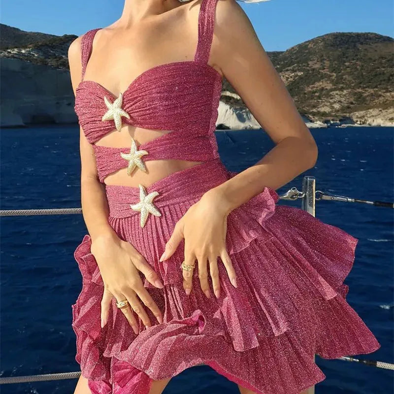 Starfish Glitter Mini Dress - KAYSMAR