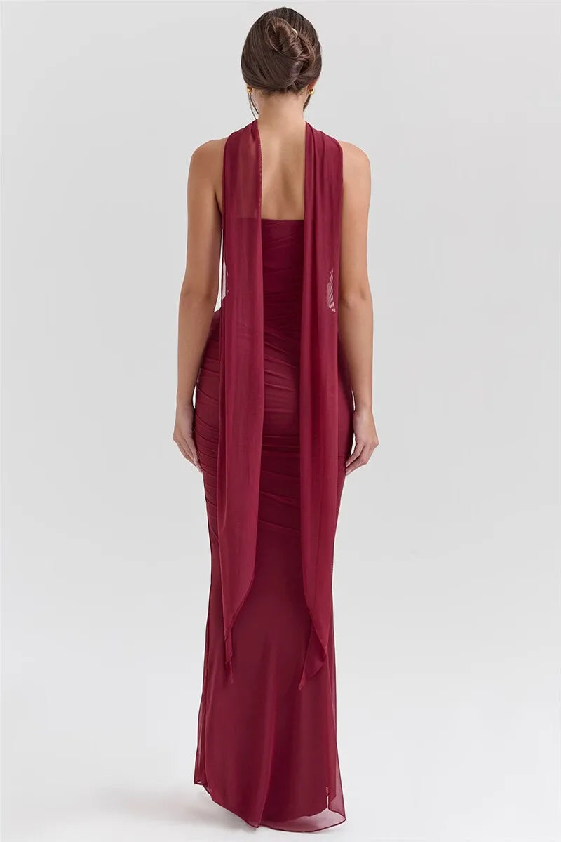 Strapless Corset Top & Maxi Skirt Two Piece Set - KAYSMAR