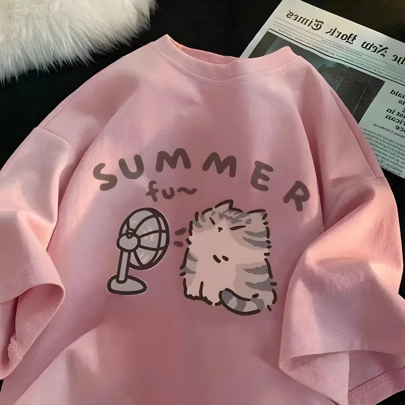 Summer Cat Tee - KAYSMAR