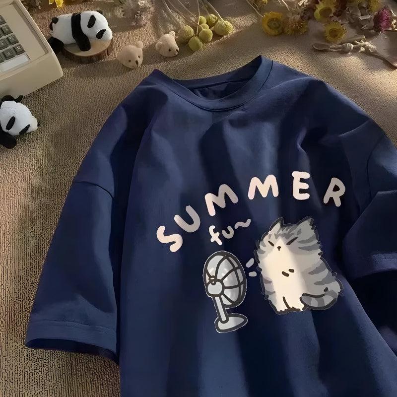 Summer Cat Tee - KAYSMAR