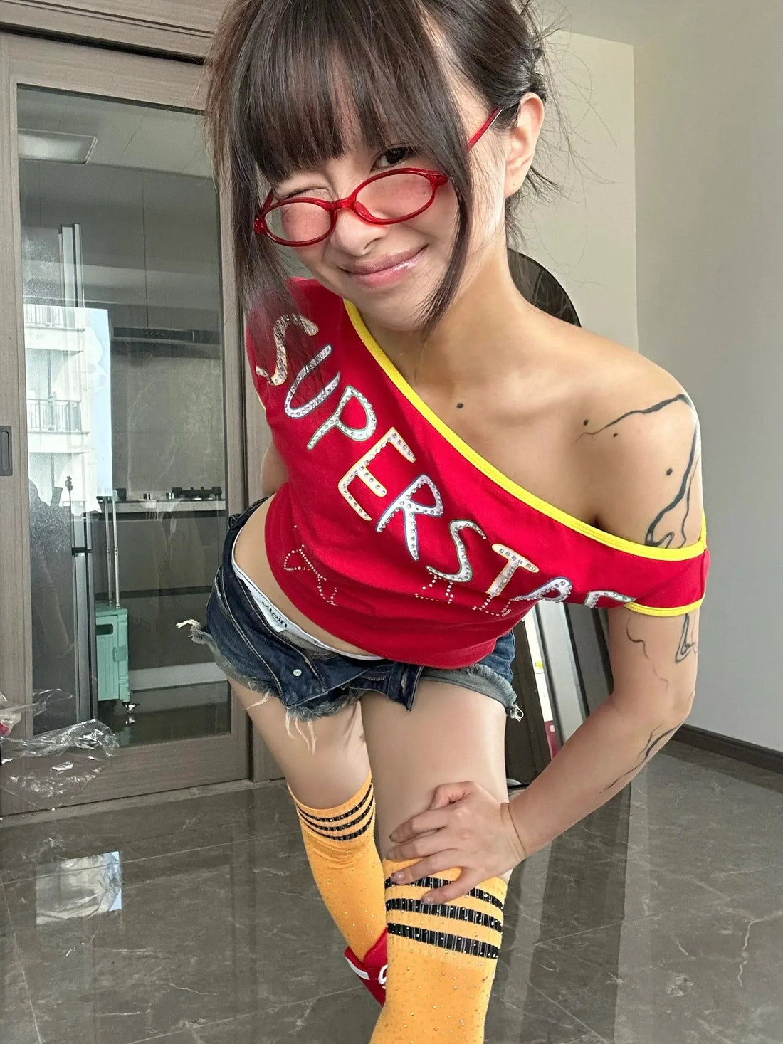 Superstar One Shoulder Tee - KAYSMAR
