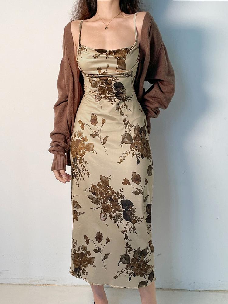 Vintage Floral Maxi Dress - KAYSMAR