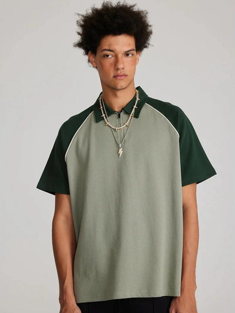 Vintage Half Zip-Up Polo Tee - KAYSMAR