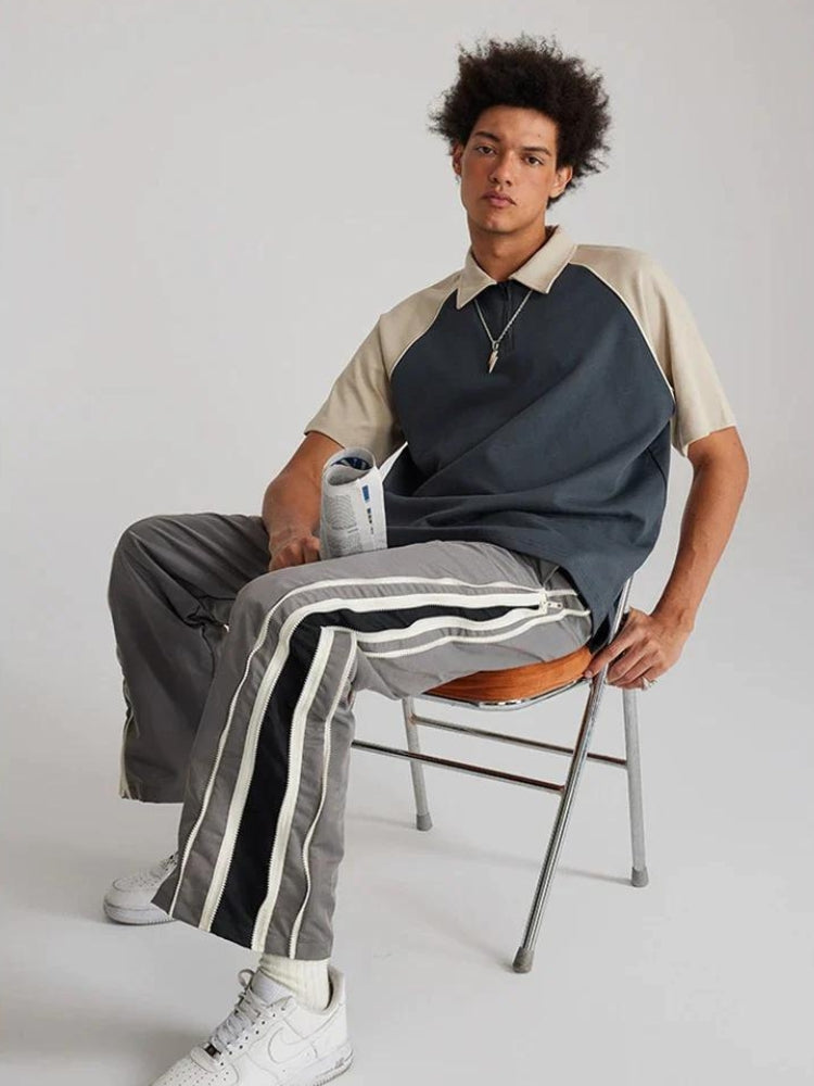 Vintage Half Zip-Up Polo Tee - KAYSMAR