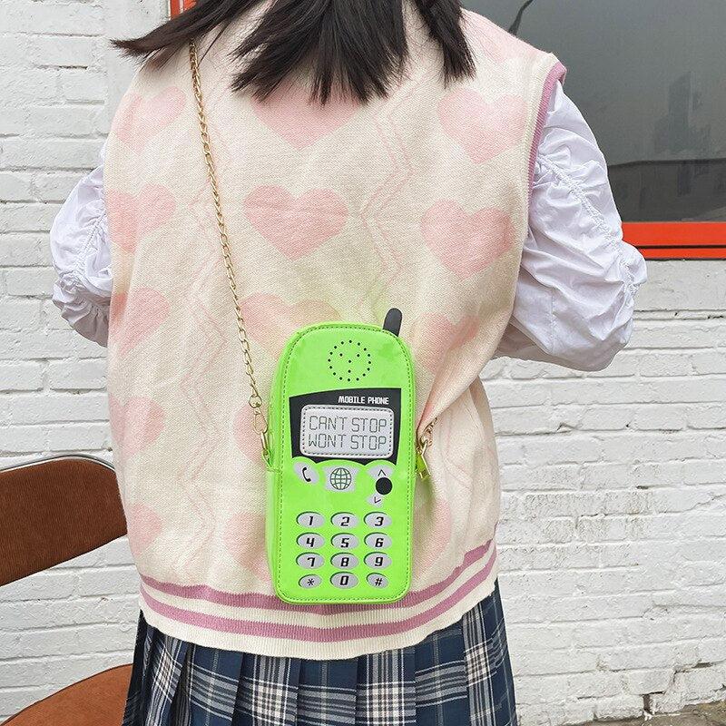 Weirdcore Retro Mobile Phone Shaped Handbag - KAYSMAR