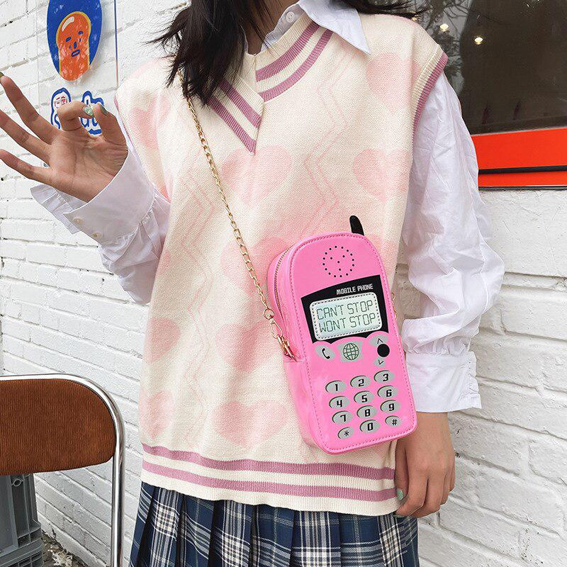 Weirdcore Retro Mobile Phone Shaped Handbag - KAYSMAR