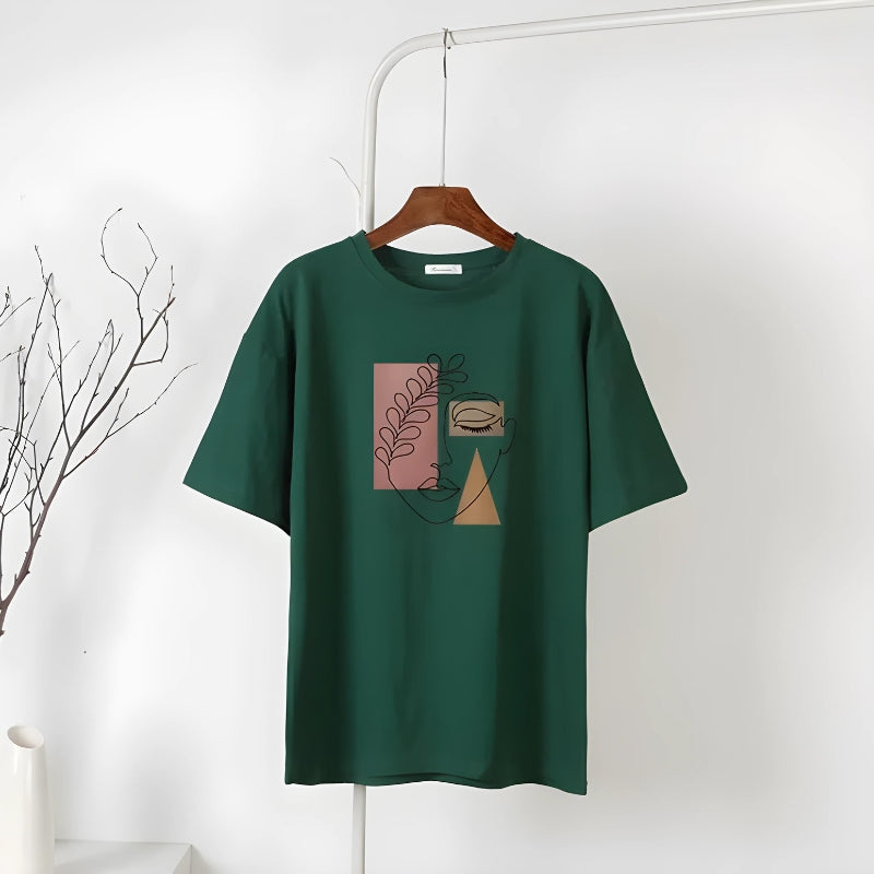 Woman Face Minimal Tee - KAYSMAR