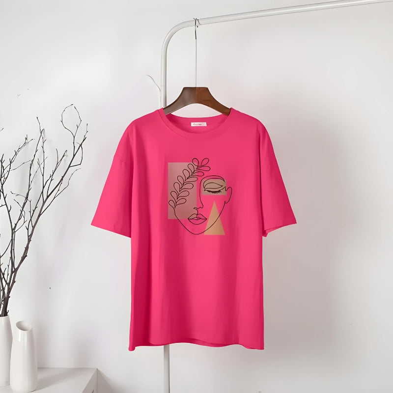 Woman Face Minimal Tee - KAYSMAR
