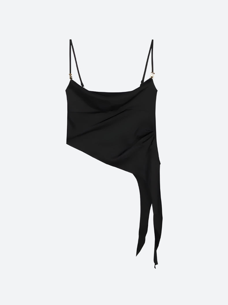 Y2K Asymmetric Top & Skirt Pants Two Piece Set - KAYSMAR