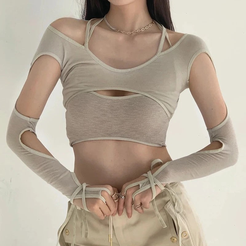 Y2K Cut Out Crop Top - KAYSMAR