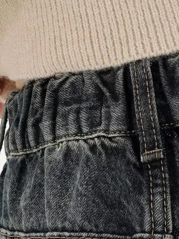 Y2K Distressed Pocket Wide Leg Jeans - KAYSMAR