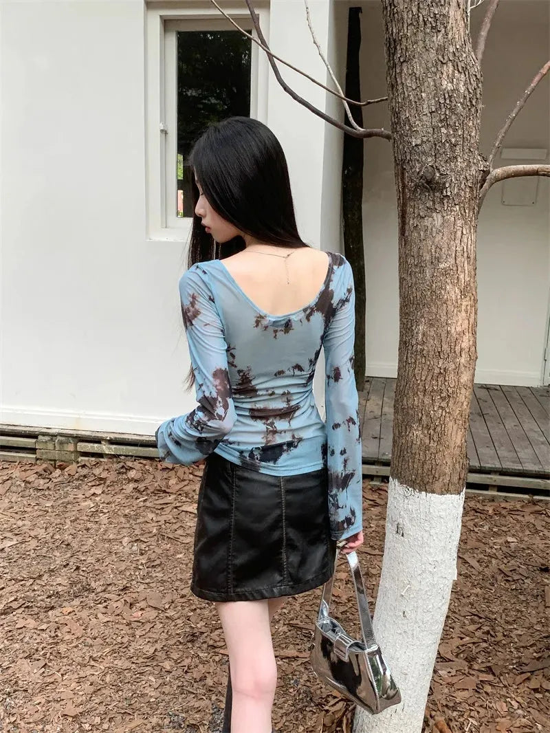Y2K Tie Dye Sheer Tee - KAYSMAR