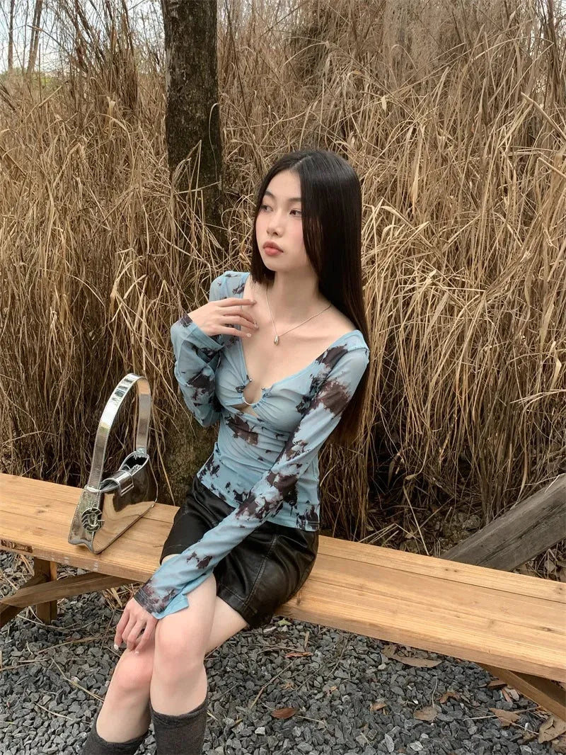 Y2K Tie Dye Sheer Tee - KAYSMAR