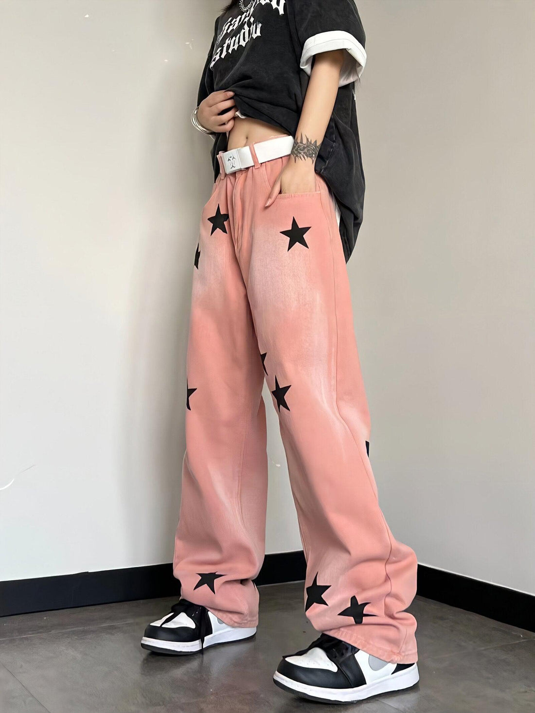 Y2K Star Printed Jeans - KAYSMAR