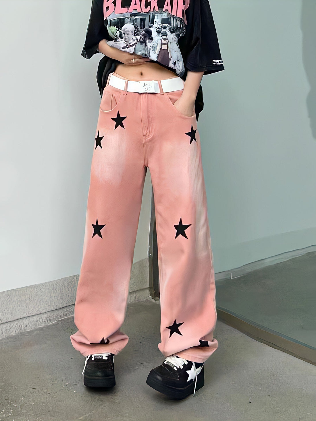 Y2K Star Printed Jeans - KAYSMAR