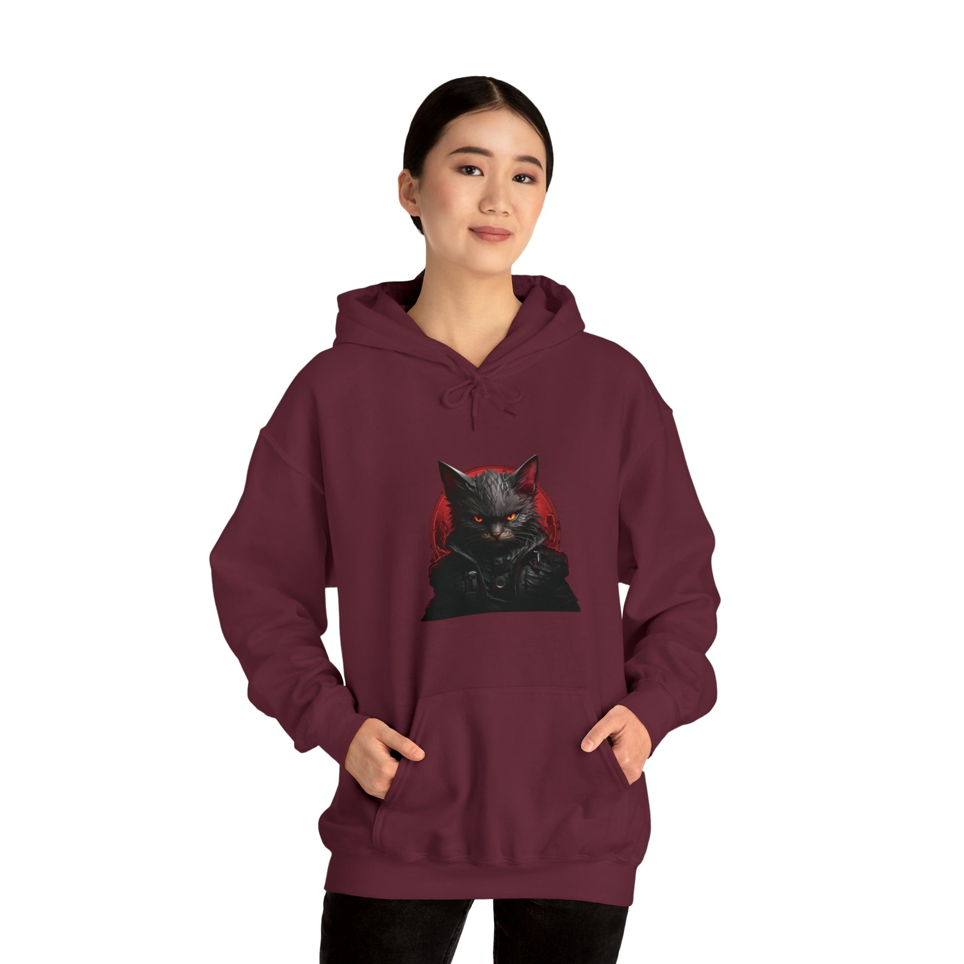 Angry Cat Hooded Sweatshirt - Kaysmar