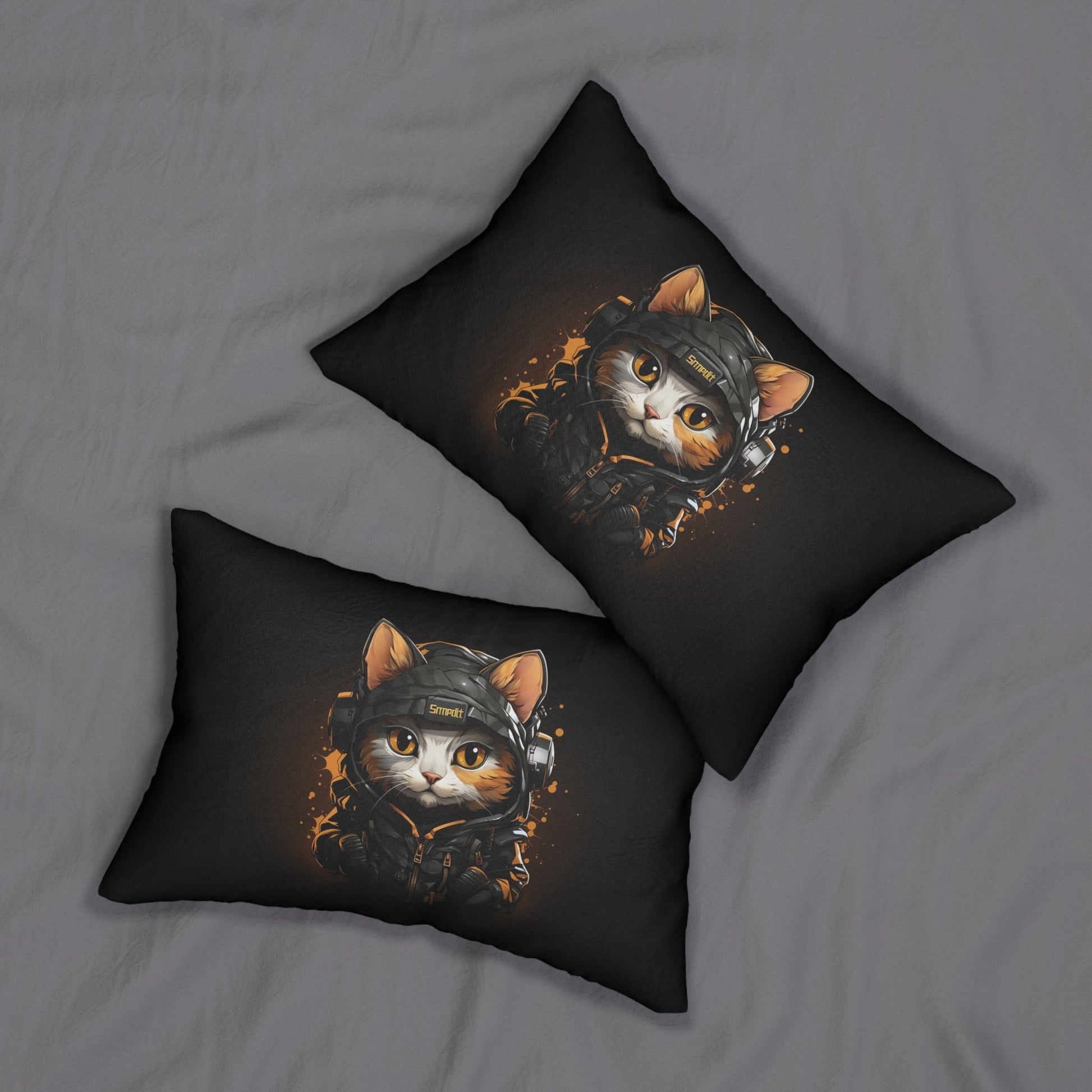 Cat Cute Spun Lumbar Pillow - Kaysmar