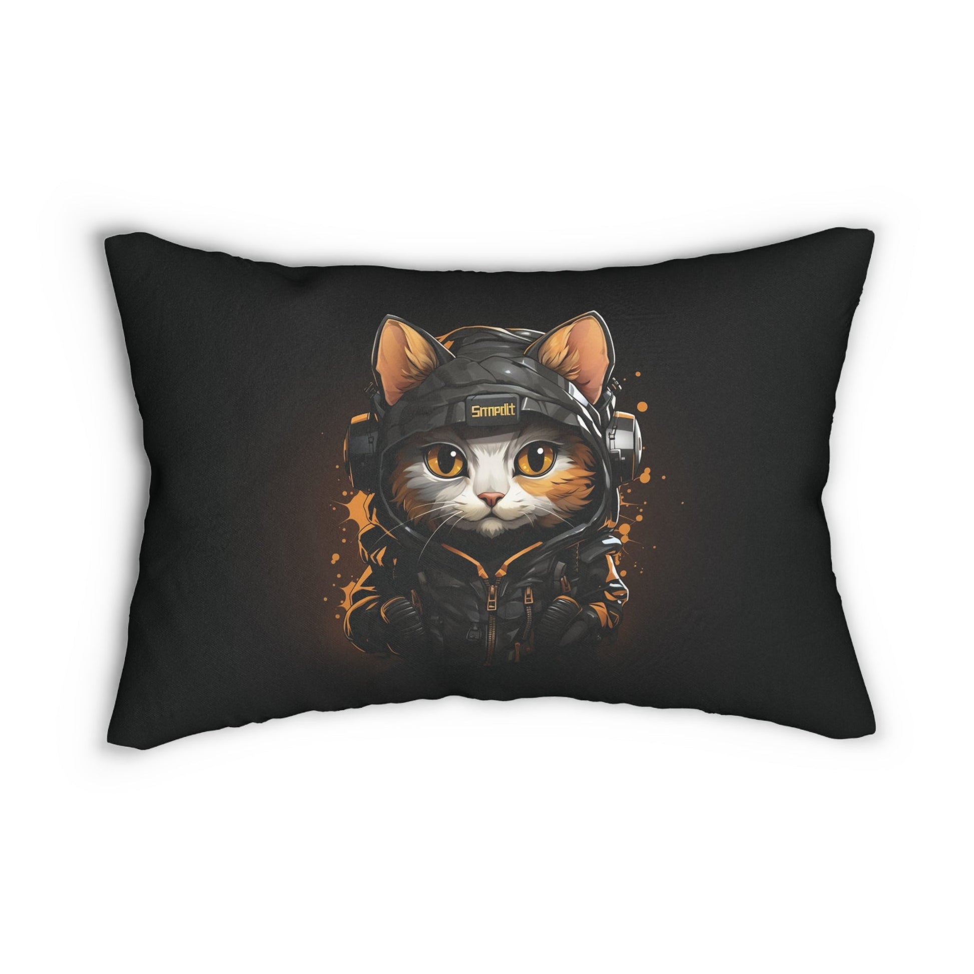 Cat Cute Spun Lumbar Pillow - Kaysmar
