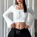 Sweet Lace-up Cropped Top - Kaysmar