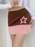 Aesthetic Star Print Knitted Mini Skirt - Kaysmar
