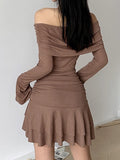 Casual Brown Slim Women Dresses - Kaysmar