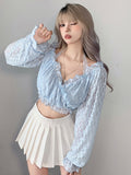 Coquette Aesthetic Lace Cropped Top - Kaysmar