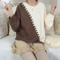 Cute y2k patchwork knitted sweater - Kaysmar