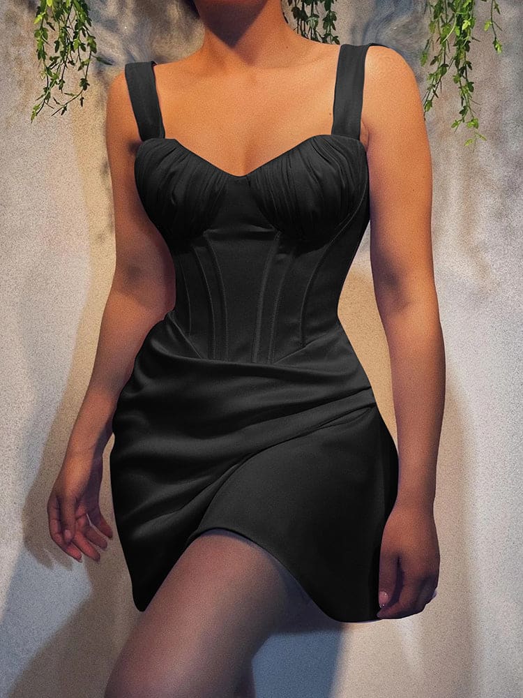 Elegant satin corset dress - Kaysmar