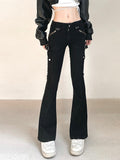 Gothic Punk Buckle Skinny Flare Jeans - Kaysmar