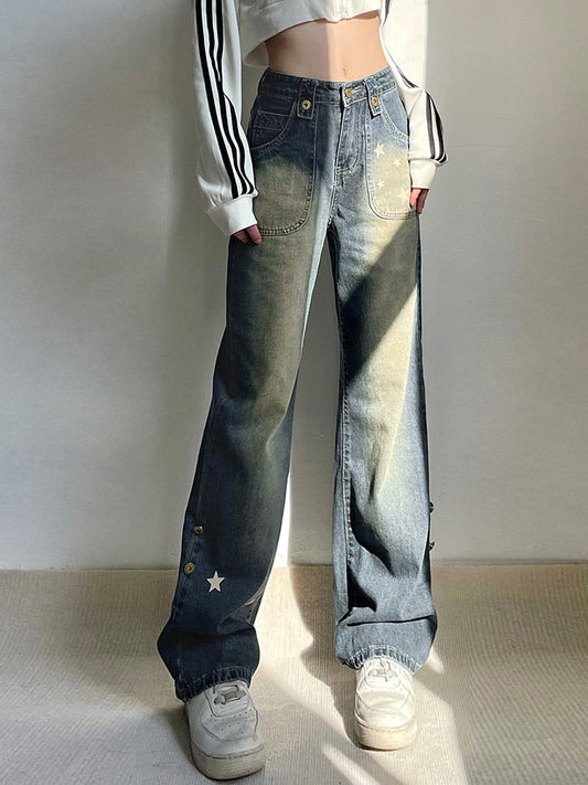 Grunge Y2k Star Jeans - Kaysmar