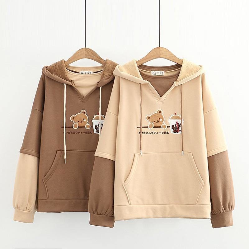 Harajuku cute bear hoodie - Kaysmar