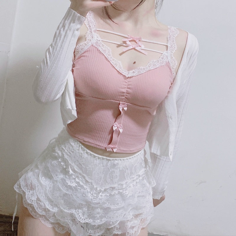 Lovely Lace Lolita Crop Top - Kaysmar
