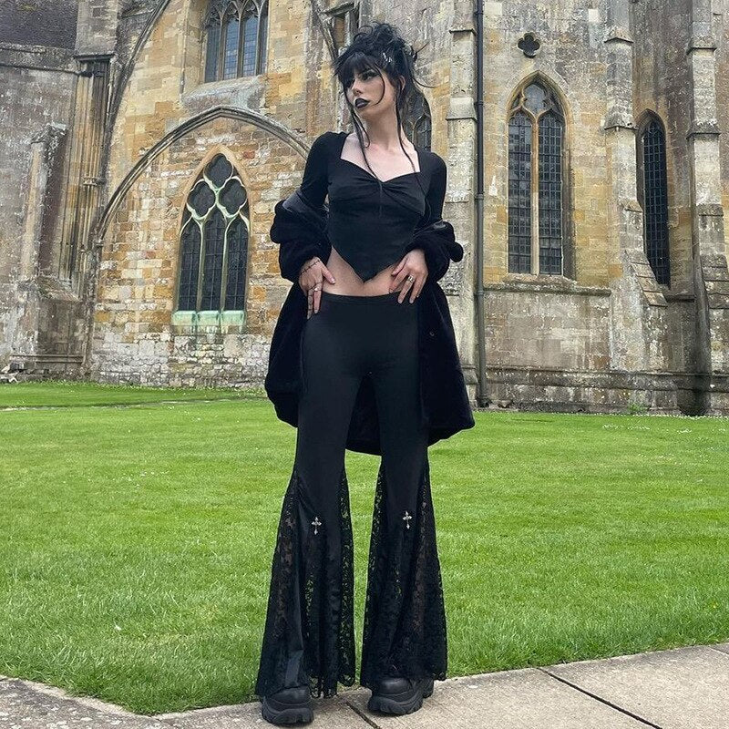 Street Style Gothic Black Pants - Kaysmar