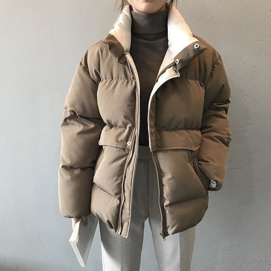 Streetwear zipper puffer coat - Kaysmar
