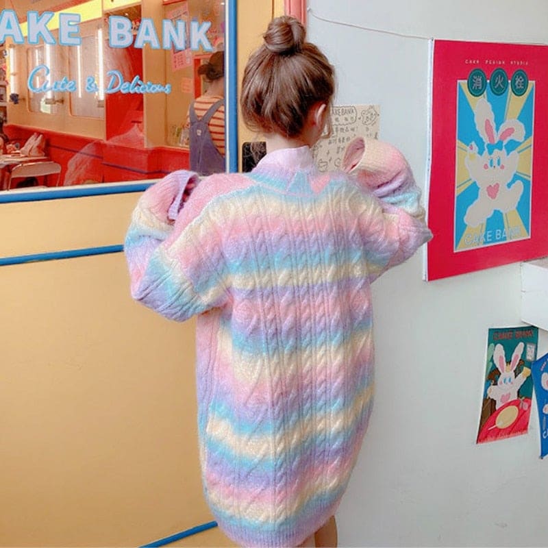 Sweet rainbow knitted cardigan - Kaysmar