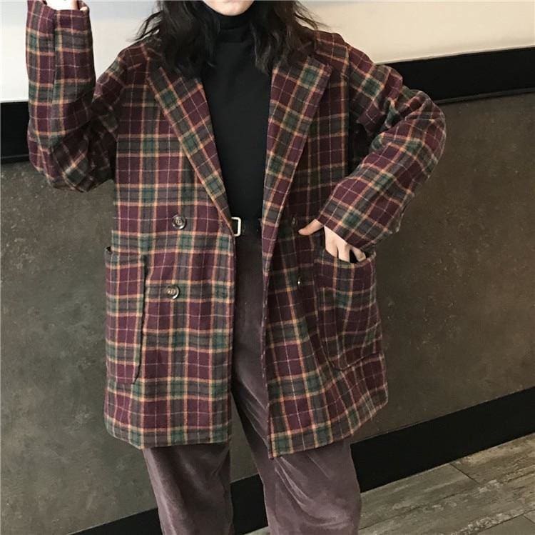 Vintage chic plaid jacket - Kaysmar