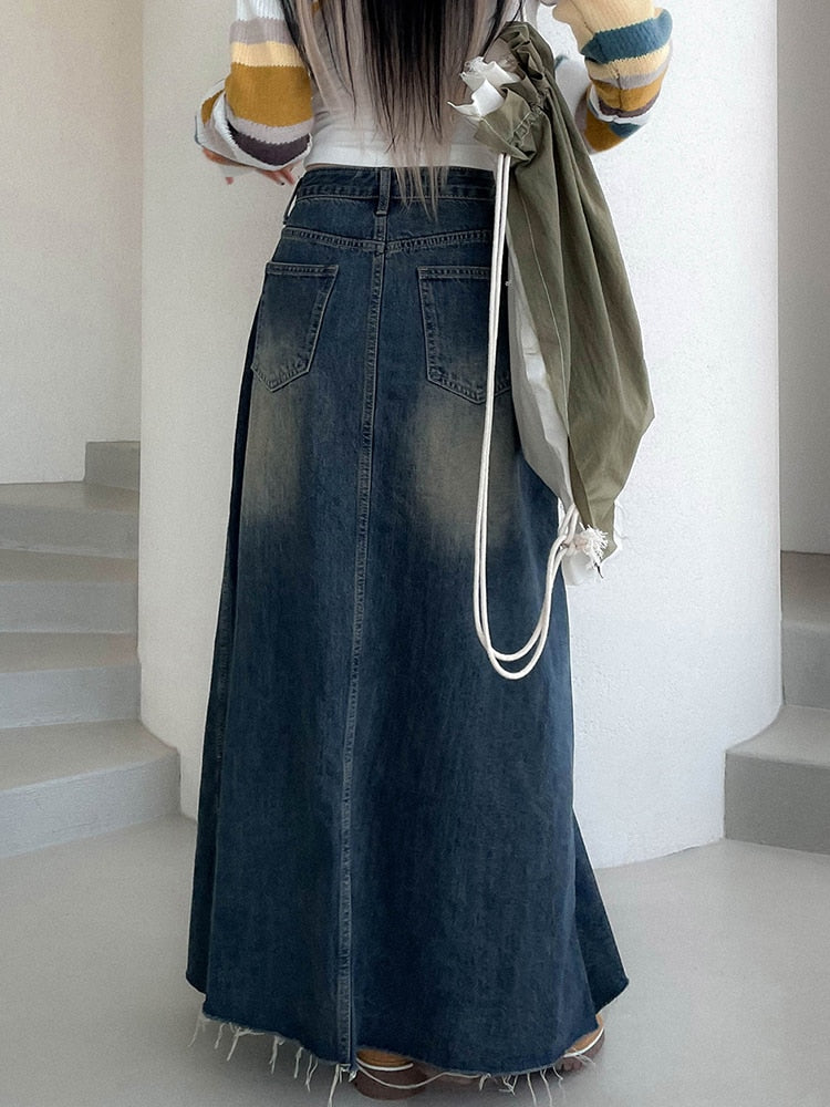 Vintage Harajuku Denim Skirt - Kaysmar