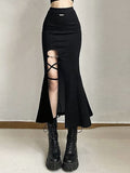 Y2k Black Mysterious Skirt - Kaysmar